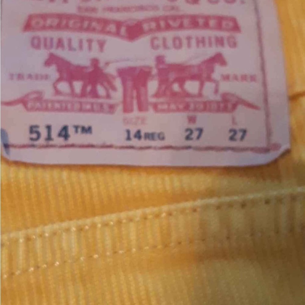 Levi's Vibrant Yellow Corduroy